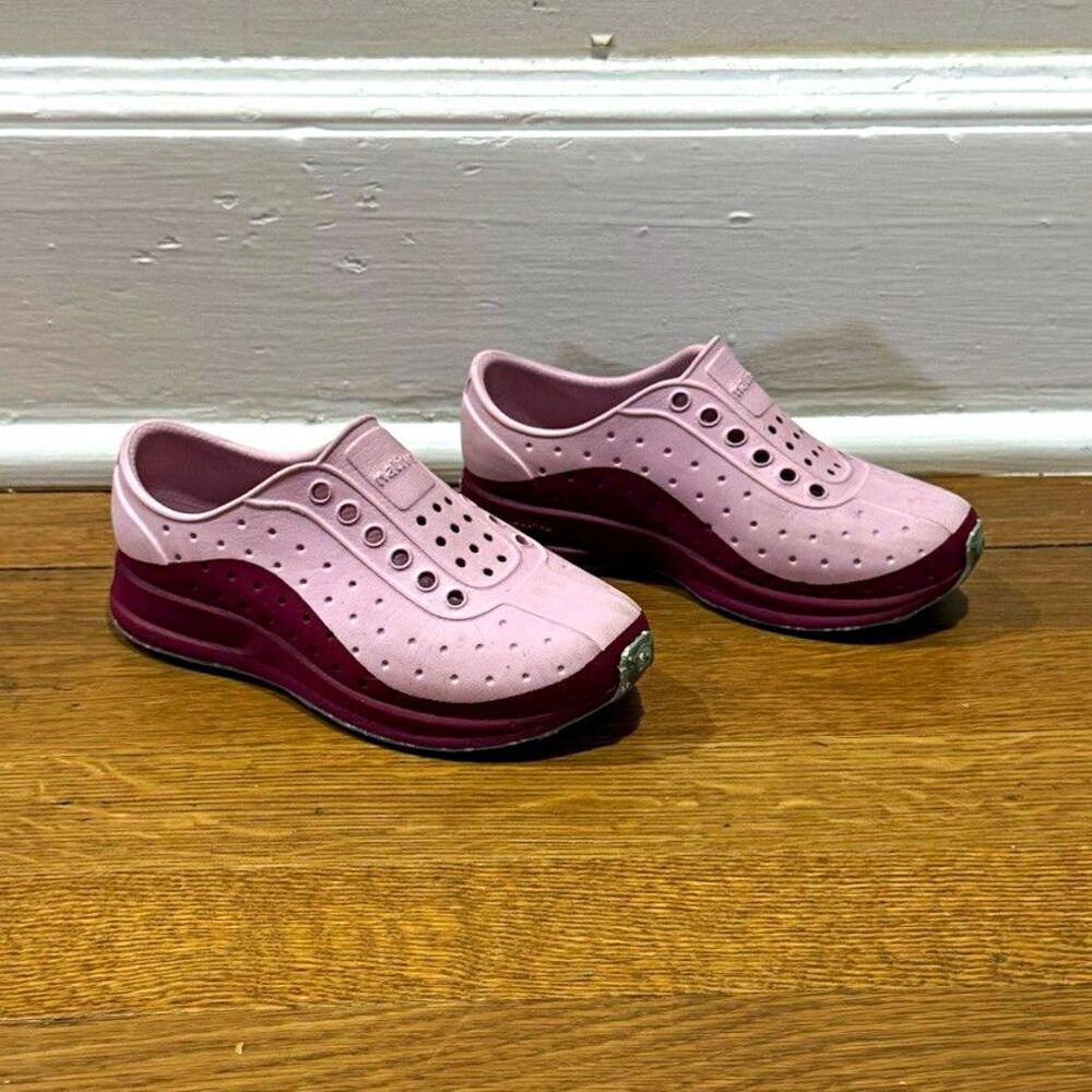 Native Robbie Roam Pink Burgundy Maroon Slip-On Casual Shoes Sz 10